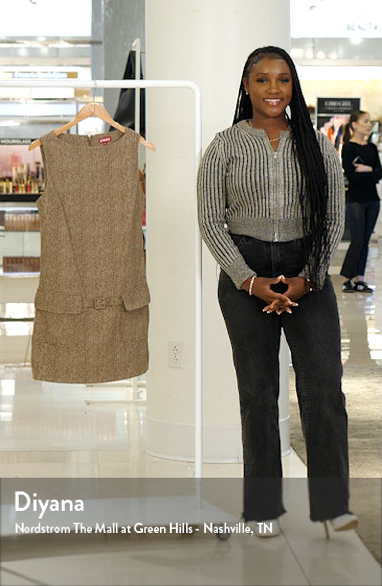 Sheila Sleeveless Herringbone Minidress, sales video thumbnail