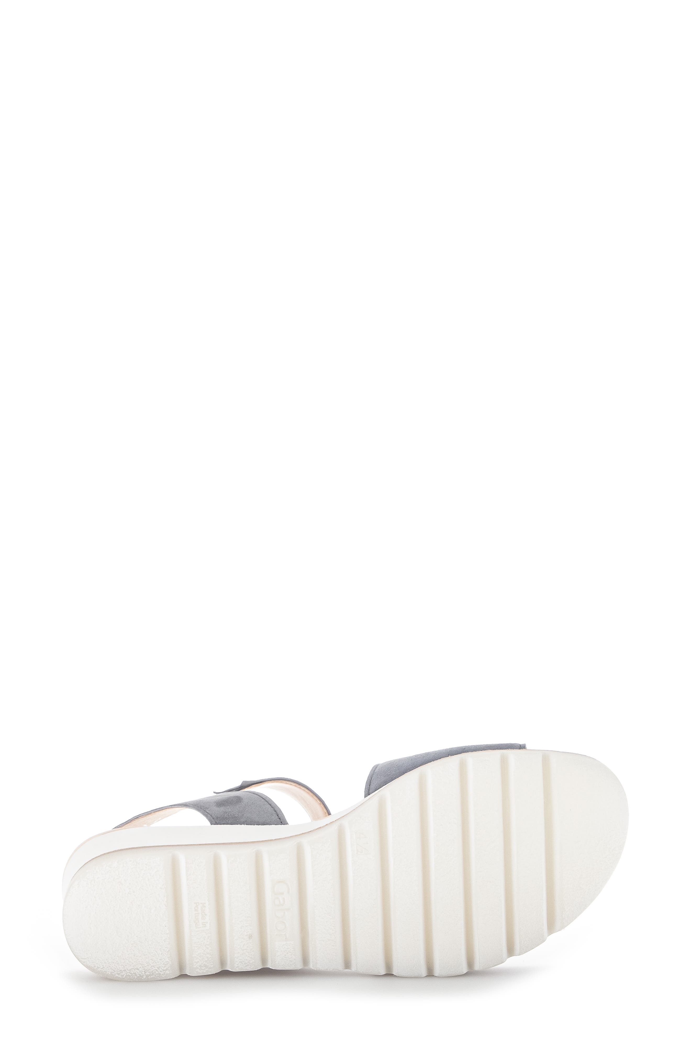 Gabor Asymmetric Strappy Wedge Sandal, Alternate, color, Nautic