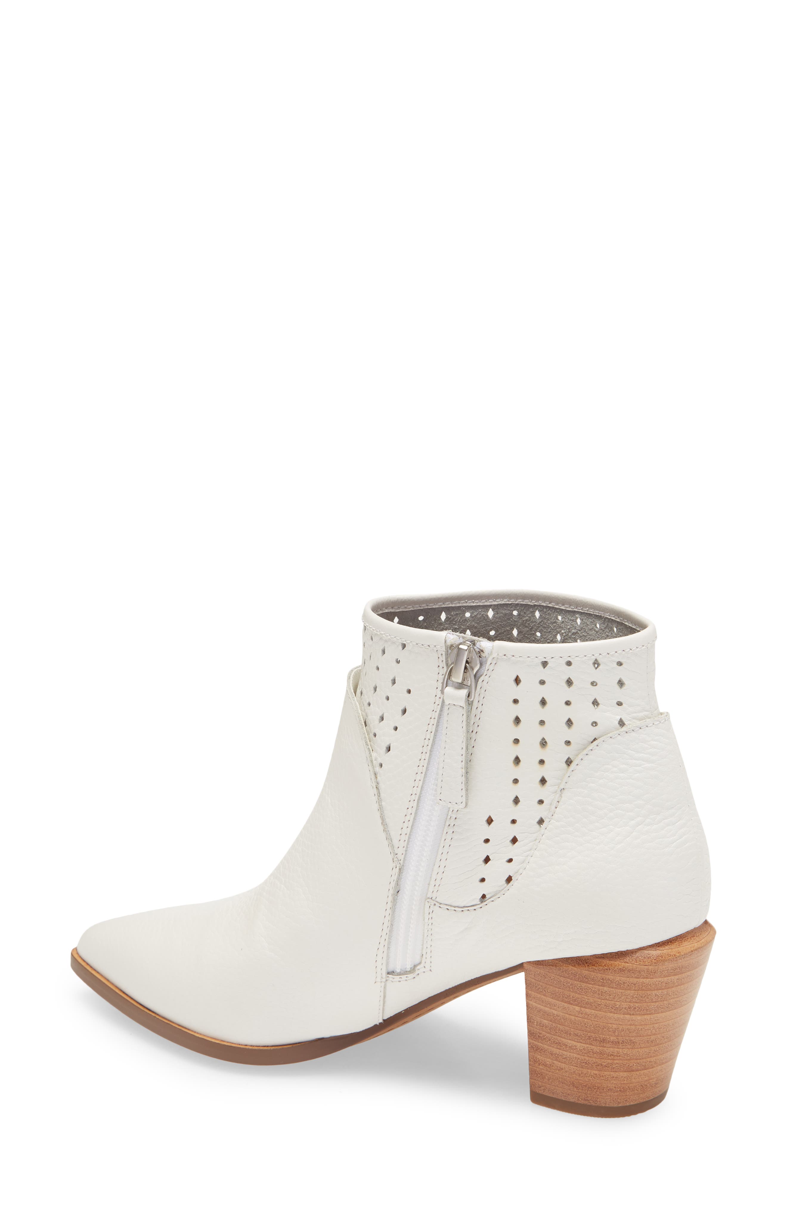 Winnie Leather Bootie, Alternate, color, WHITE LEATHER