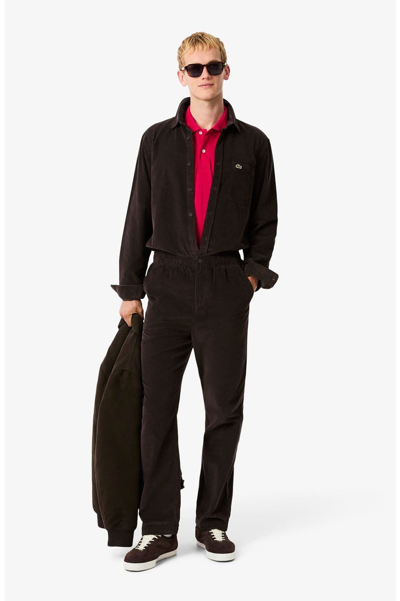 Regular Fit Corduroy Button-Up Shirt, Alternate, color, PORT