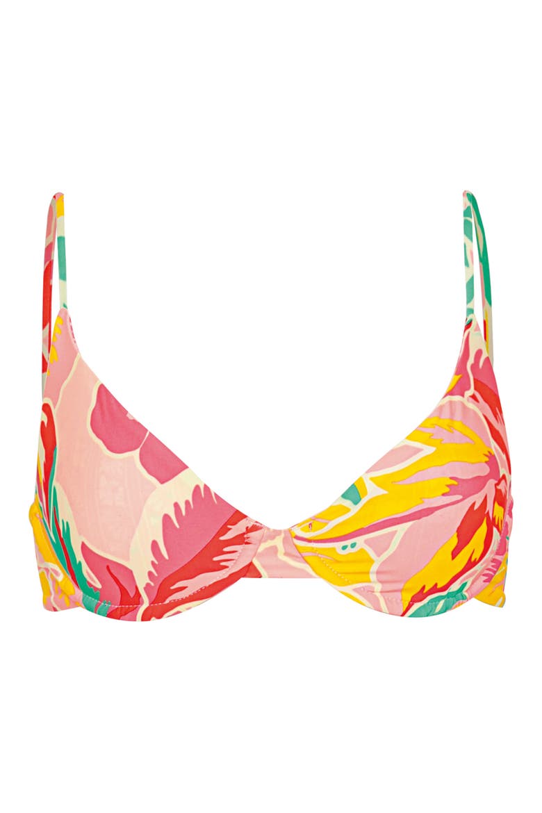 Dream Garden Dainty Reversible Underwire Bikini Top, Alternate, color, PINK