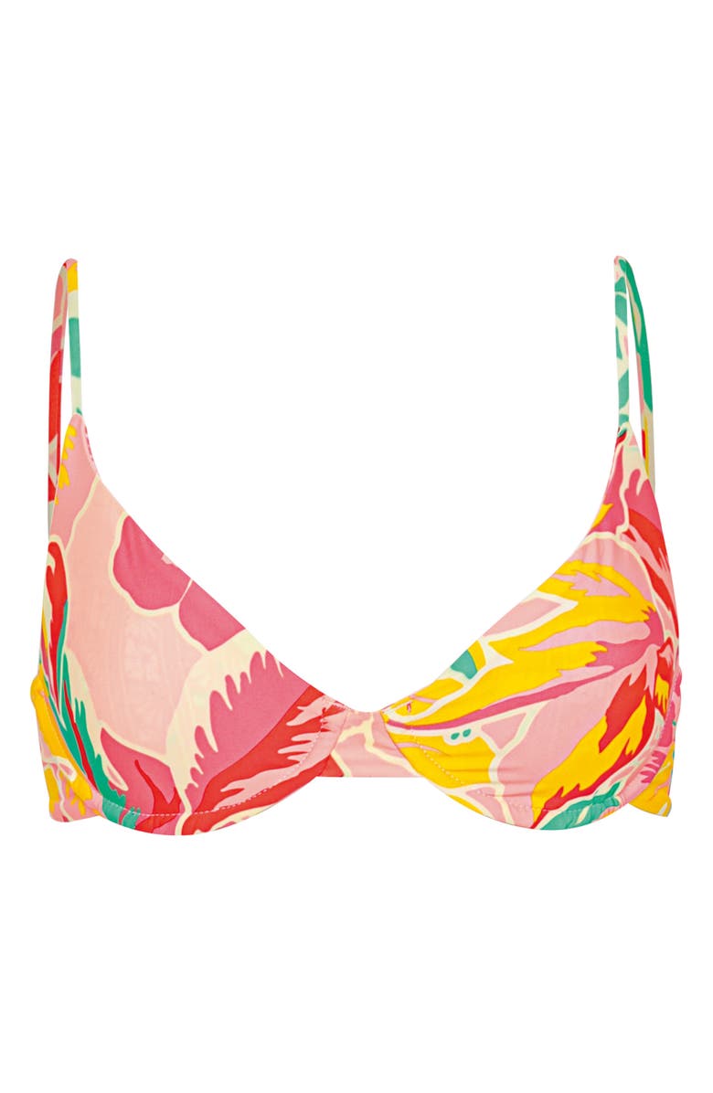 Maaji Dream Garden Dainty Reversible Underwire Bikini Top, Alternate, color, Pink