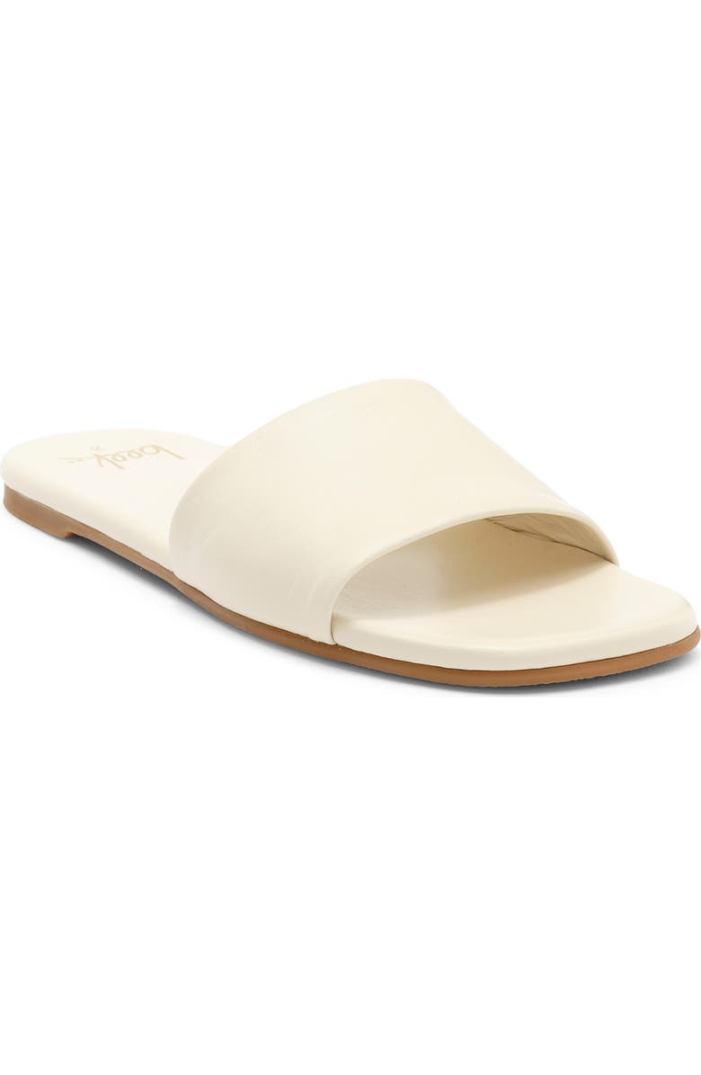 Beek Honeybird Square Toe Slide Sandal, Main, color, Egg Shell