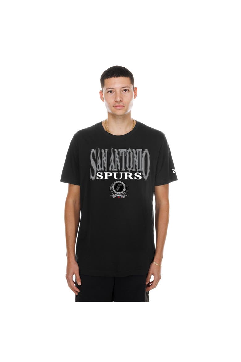 Men's New Era  Black San Antonio Spurs Chest Stamp T-Shirt, Main, color, Black