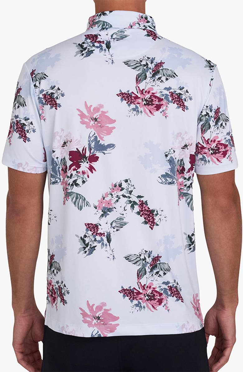 Bad Birdie Core Floral Performance Golf Polo, Alternate, color, Go To The Garden - Foxglove