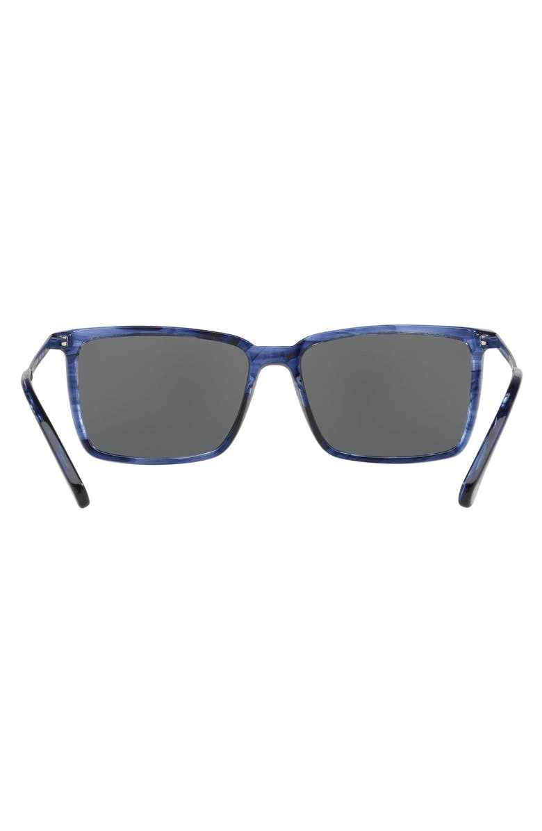 Brooks Brothers 58mm Rectangular Sunglasses, Alternate, color, Navy Horn/ Grey Blue