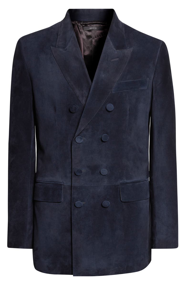 TOM FORD Cashmere Suede Peacoat, Main, color, Navy