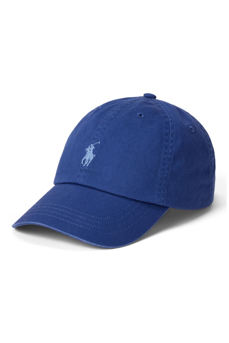 The Iconic Cotton Chino Adjustable Ball Cap, Main, color, BLUE