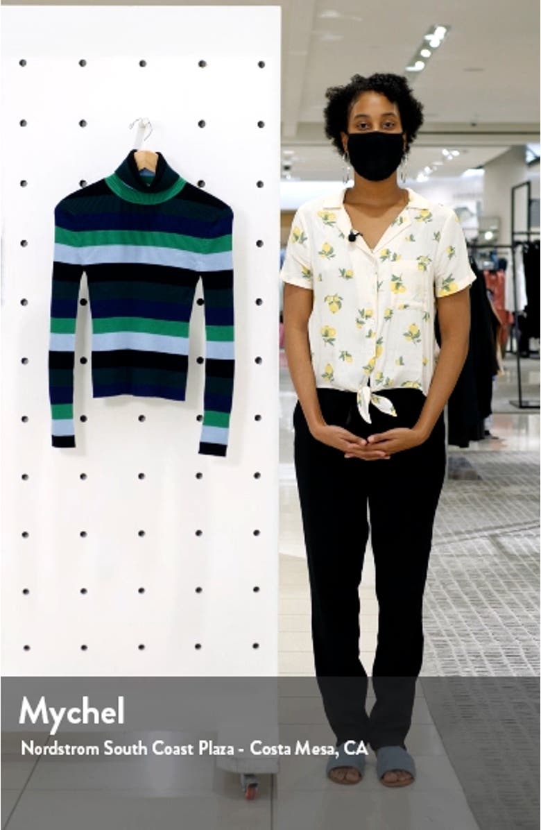 Ken Stripe Merino Wool Blend Turtleneck, sales video thumbnail