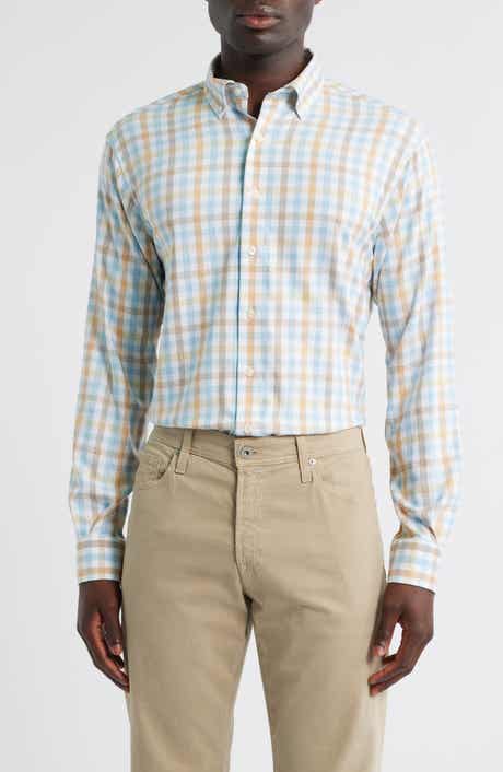 johnnie-O Callum Check Performance Button-Down Shirt