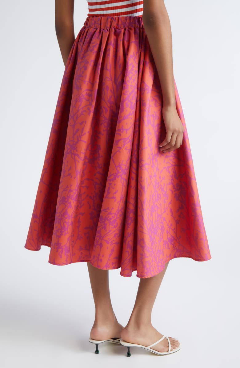 Max Mara Berlina Jacquard Cotton & Silk Midi Skirt, Alternate, color,