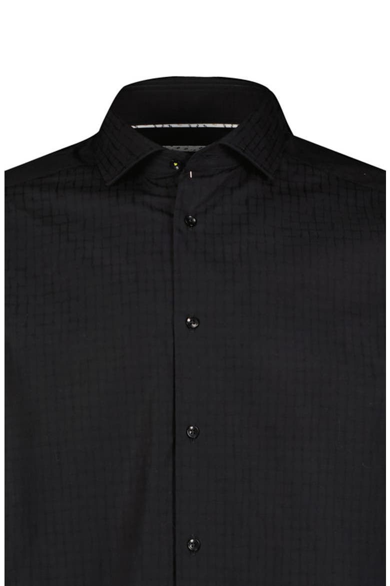 Alligator Jacquard Shirt, Alternate, color, Black