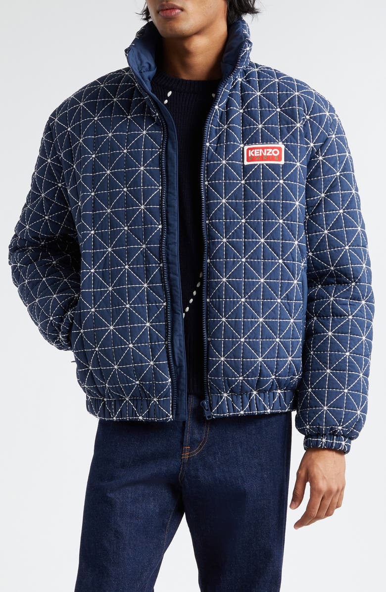 KENZO Sashiko Stitch Down Jacket | Nordstrom