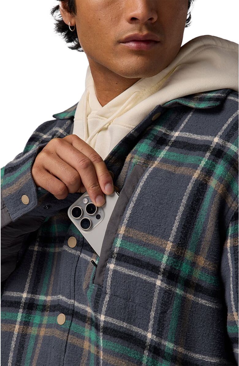 Backcountry Venture Stretch Flannel Shacket - Men's, Alternate, color, Turbulence Plaid