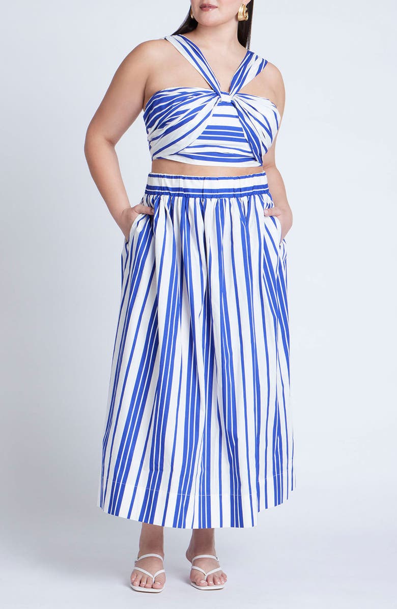 ELOQUII Split Strap Crop Top, Alternate, color,