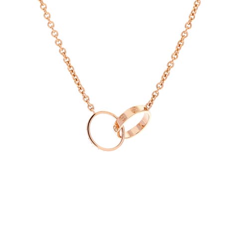 Love Interlocking Necklace 18K Rose Gold