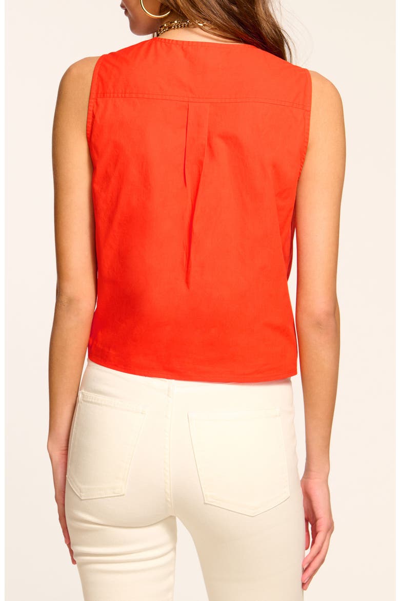 Svetlana Tie Hem Sleeveless Crop Top, Alternate, color, BRIGHT LILY