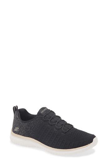 Skechers Virtue Lucent Sneaker In Black