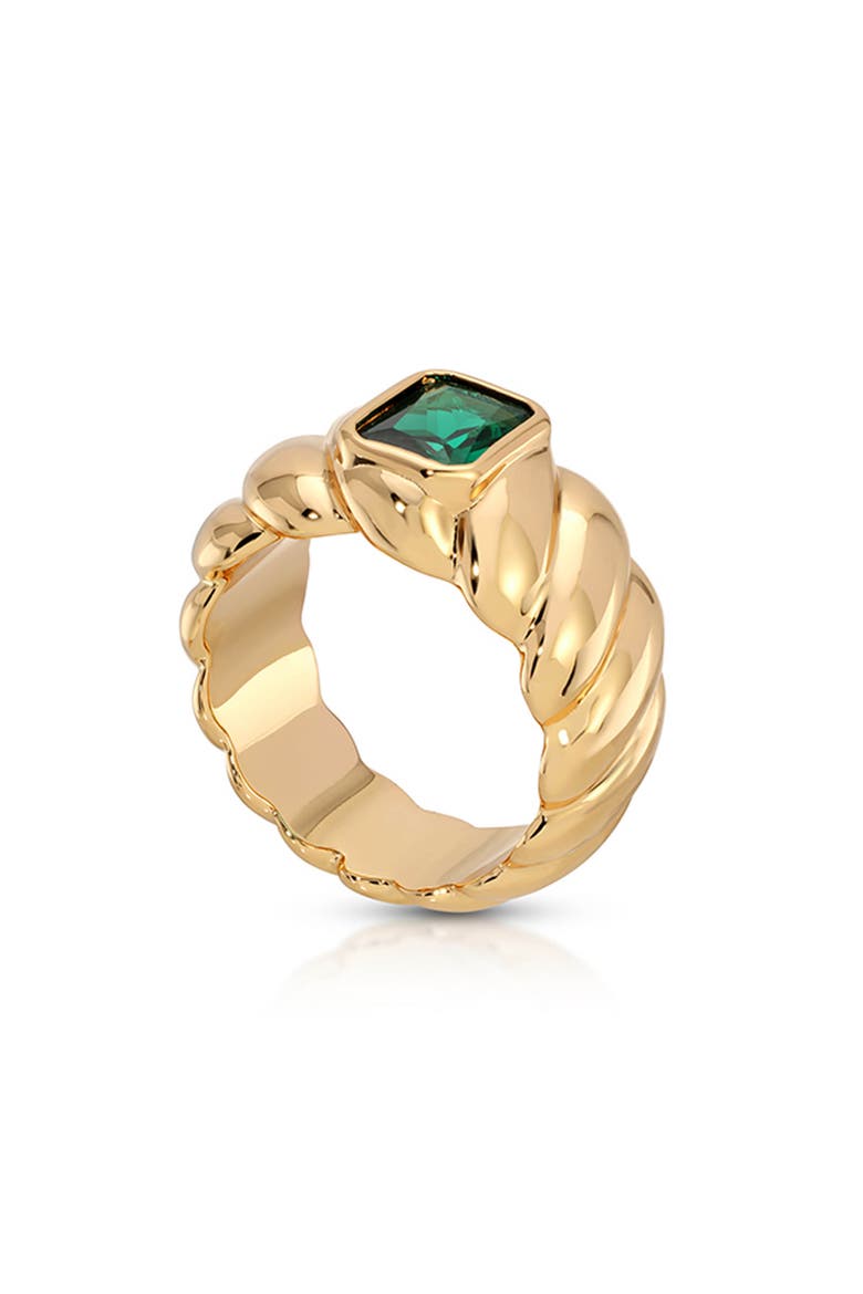 So Twisted Statement Ring, Alternate, color, GREEN
