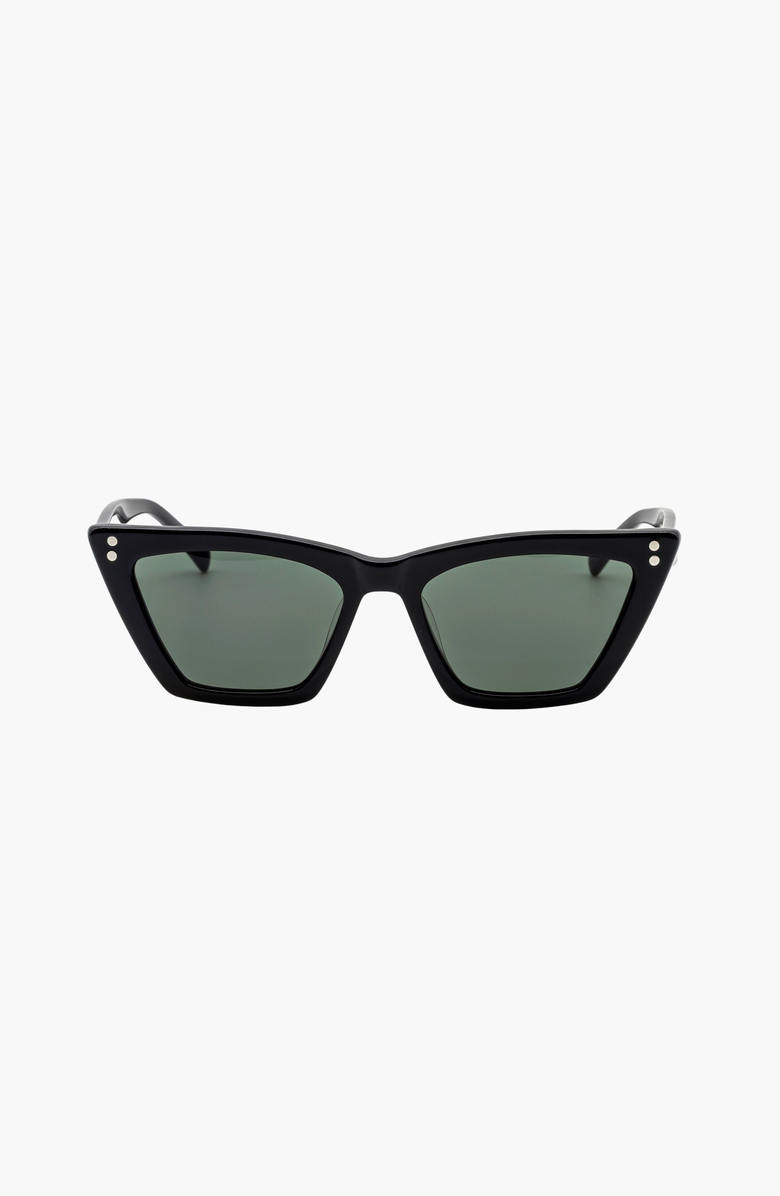 Italic Keira Cat-Eye Italian Acetate Sunglasses, Main, color, Black