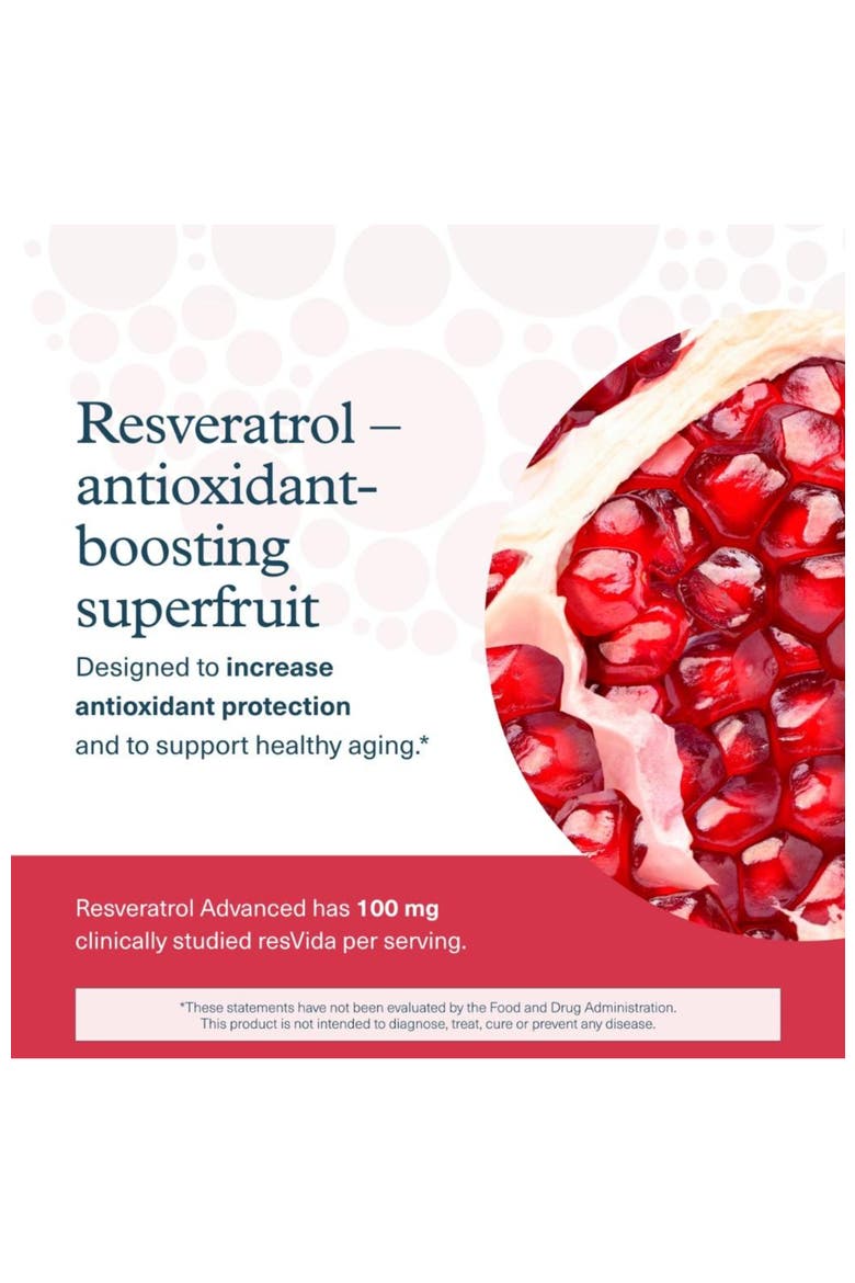 Resveratrol Advanced Antioxidant Super Fruit Supplement Tablets 160 Tablets, Alternate, color, None