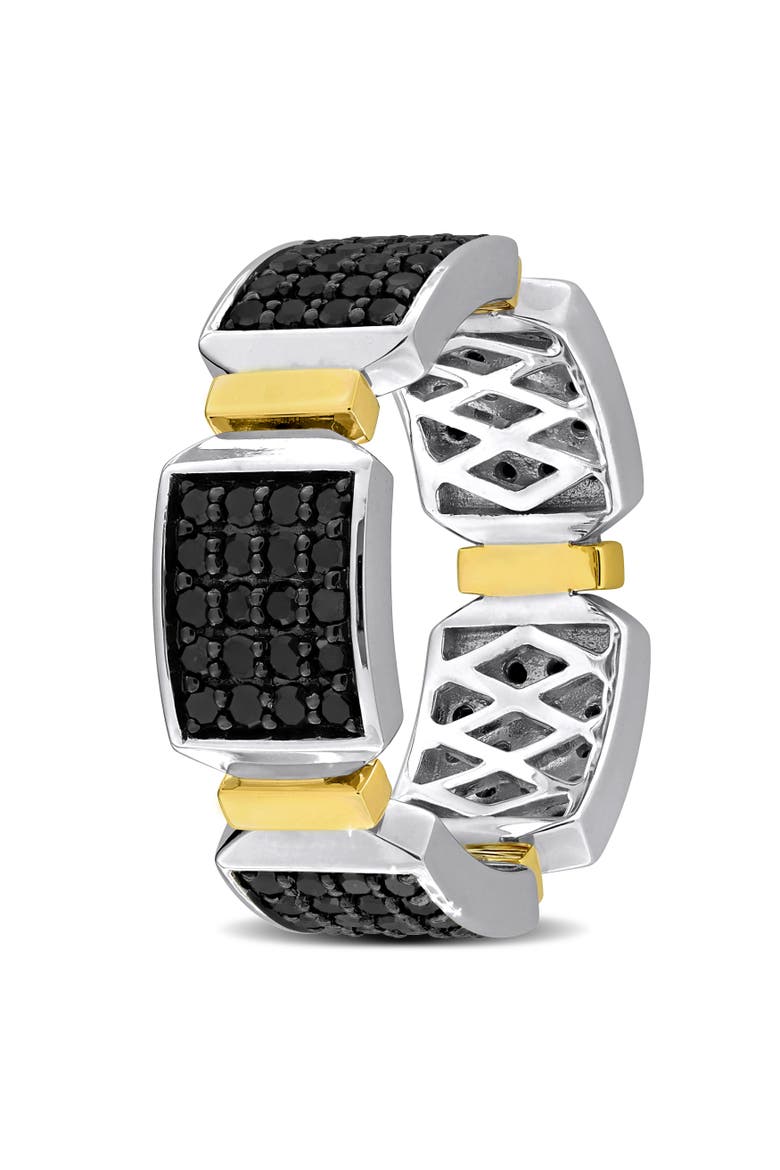 Men's Diamond Cluster Ring 14k Gold, Alternate, color, Black Diamond