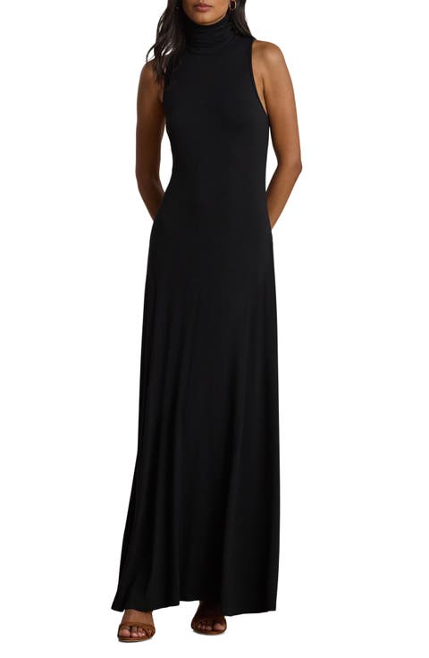 Sleeveless Stretch Jersey Maxi Dress