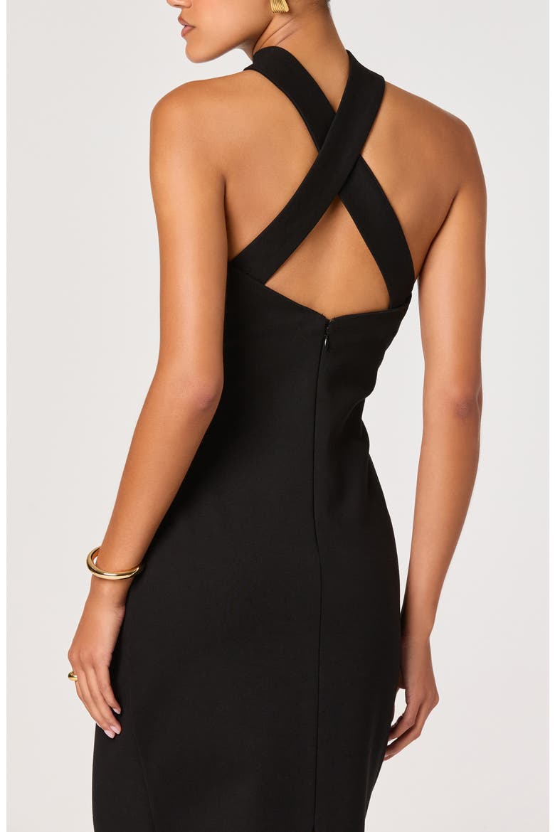 Thiala Midi Dress, Alternate, color, BLACK