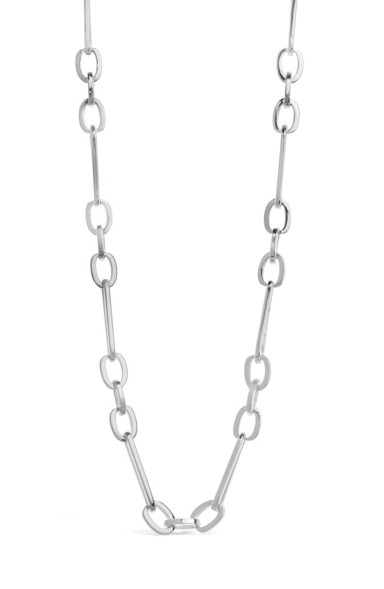 Sterling Forever Carmen Chain Necklace, Alternate, color, Silver