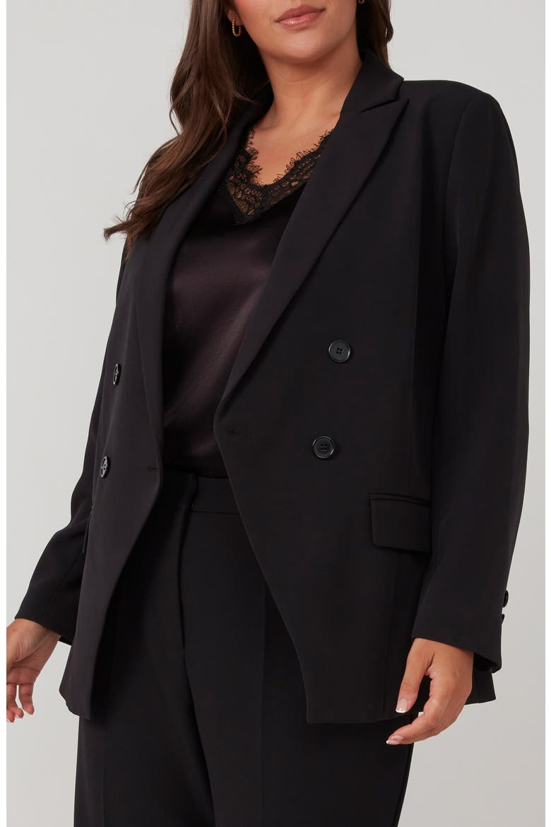 Sophie Double Breasted Jacket, Alternate, color, BLACK