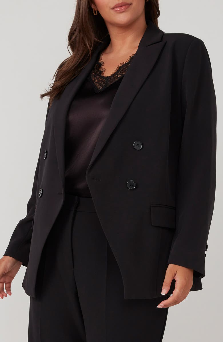 Estelle Sophie Double Breasted Jacket, Alternate, color, Black