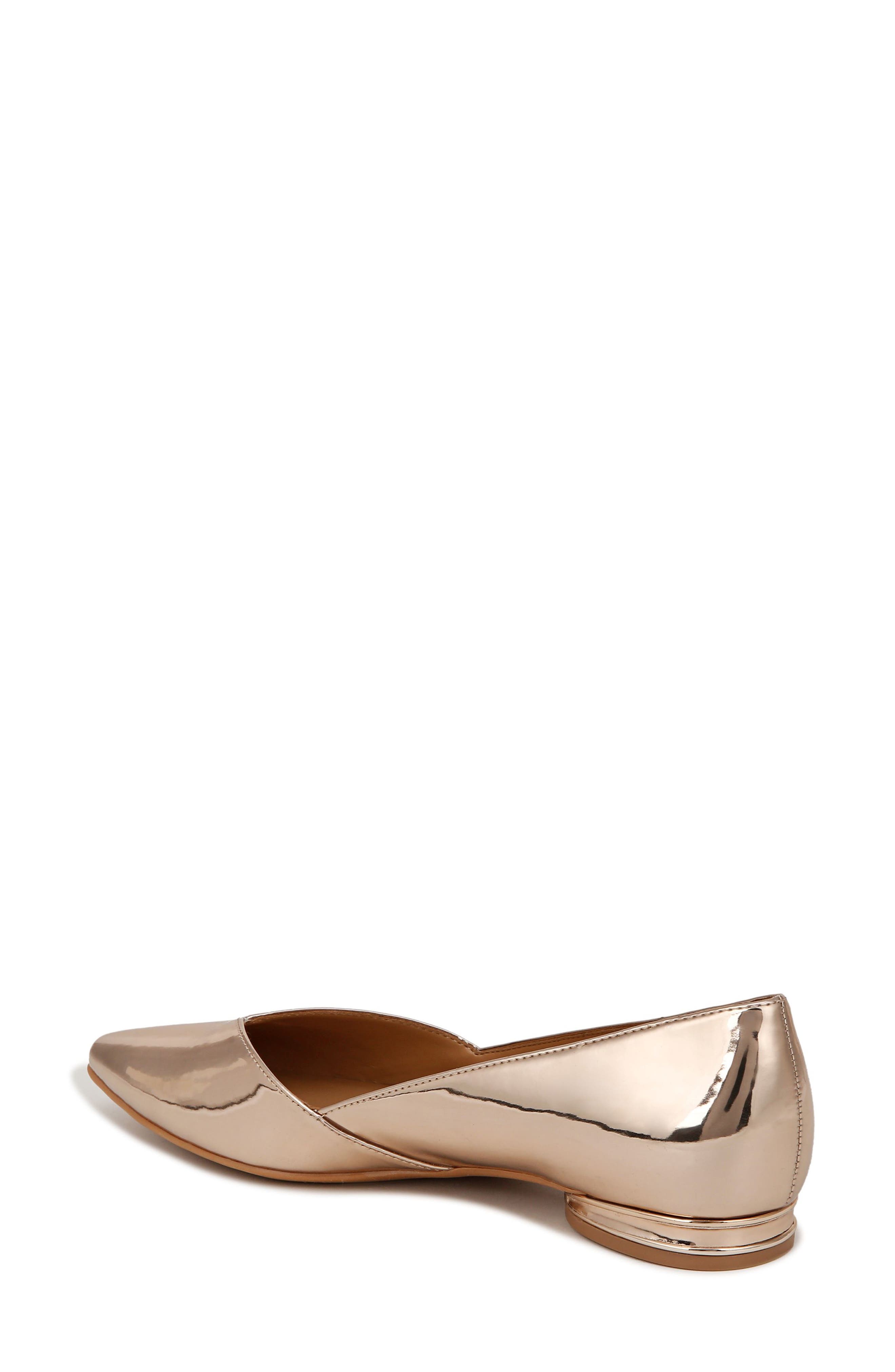 Havana Pointed Toe Flat, Alternate, color, ROSE GOLD LEATHER