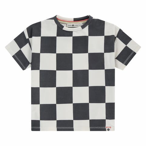 Checkered Short Sleeve T-Shirt (Toddler, Little Kid & Big Kid)