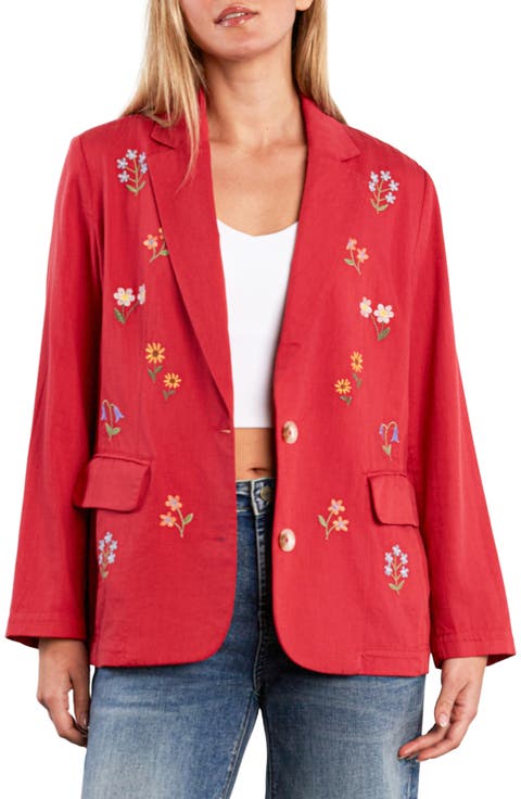 Wild Blossom Embroidered Blazer