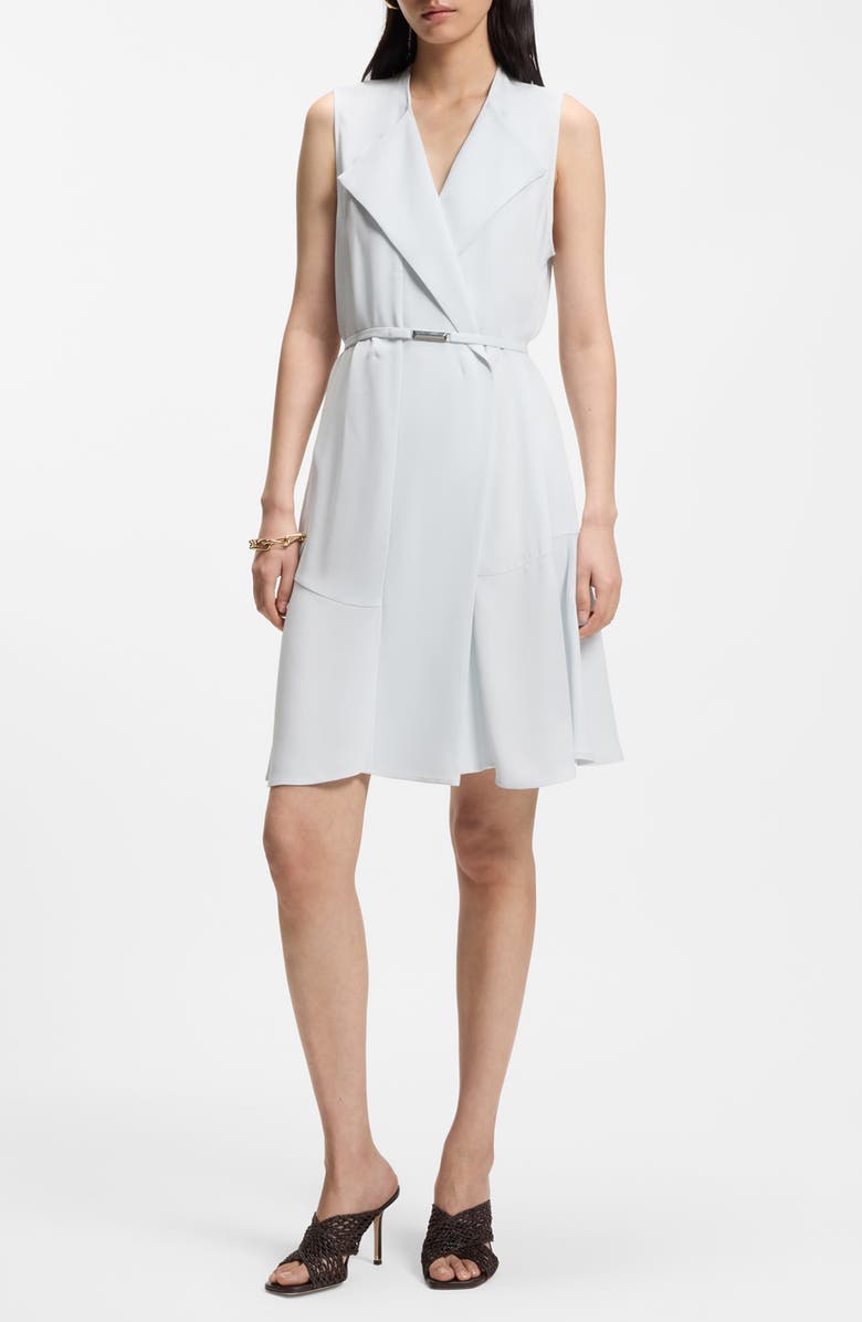 BOSS Dimosa Sleeveless Belted Wrap Dress, Main, color, Pale Lagoon