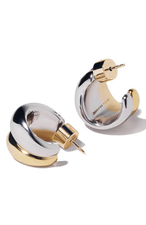 Jennifer Fisher Chavez Micro Huggie Hoop Earrings in Two Tone at Nordstrom