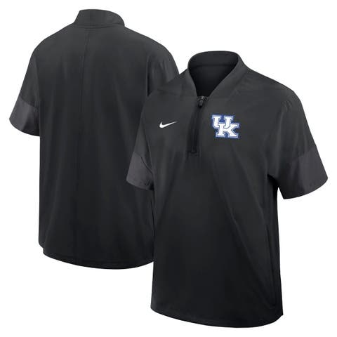 Men's Nike Black Kentucky Wildcats 2025 Sideline Coaches Lightweight Short Sleeve Jacket