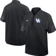 Nike Men's Nike Black Kentucky Wildcats 2025 Sideline Coaches Lightweight Short Sleeve Jacket