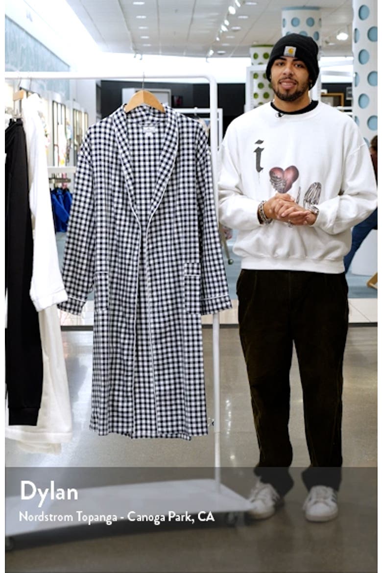 Men's Gingham Cotton Twill Robe video
