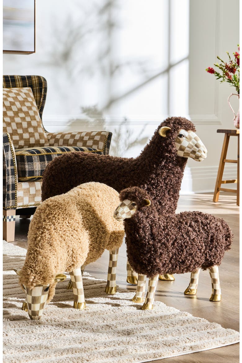 Large Bouclé Sheep, Alternate, color, MOCHA