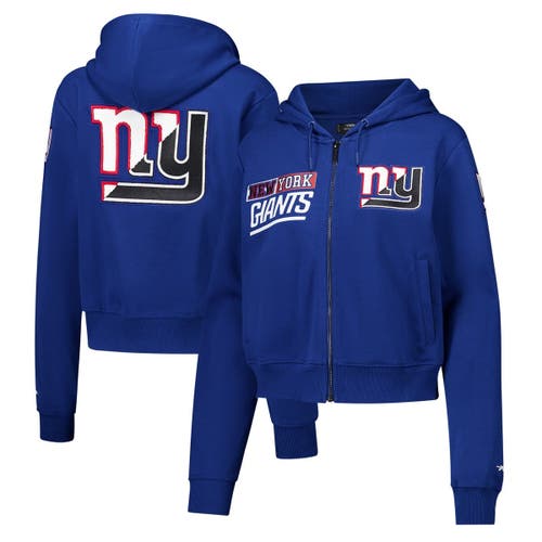 Pro Standard Royal New York Giants Split Logo Full-zip Hoodie