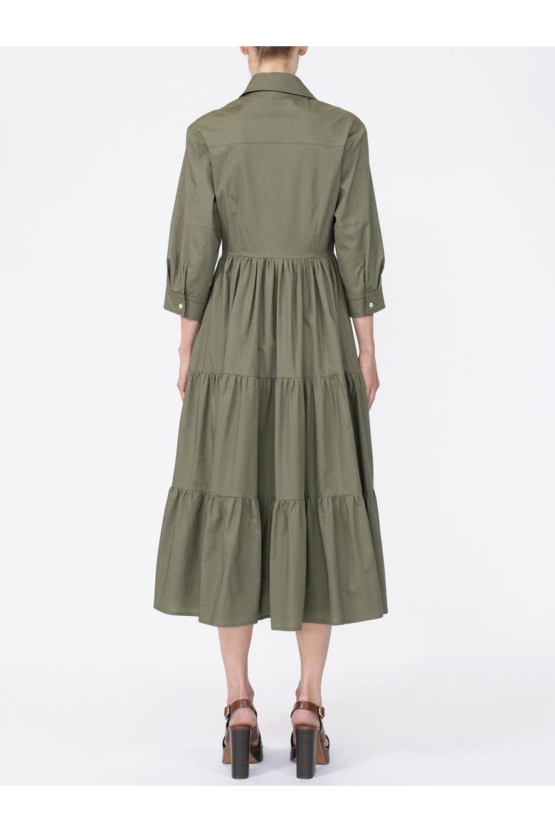 MARSEILLE Tiered Dress Pink, Alternate, color, Olive