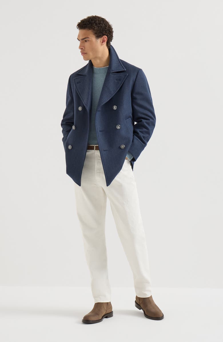 Brunello Cucinelli Alpaca, cashmere and wool sweater, Alternate, color, Cerulean