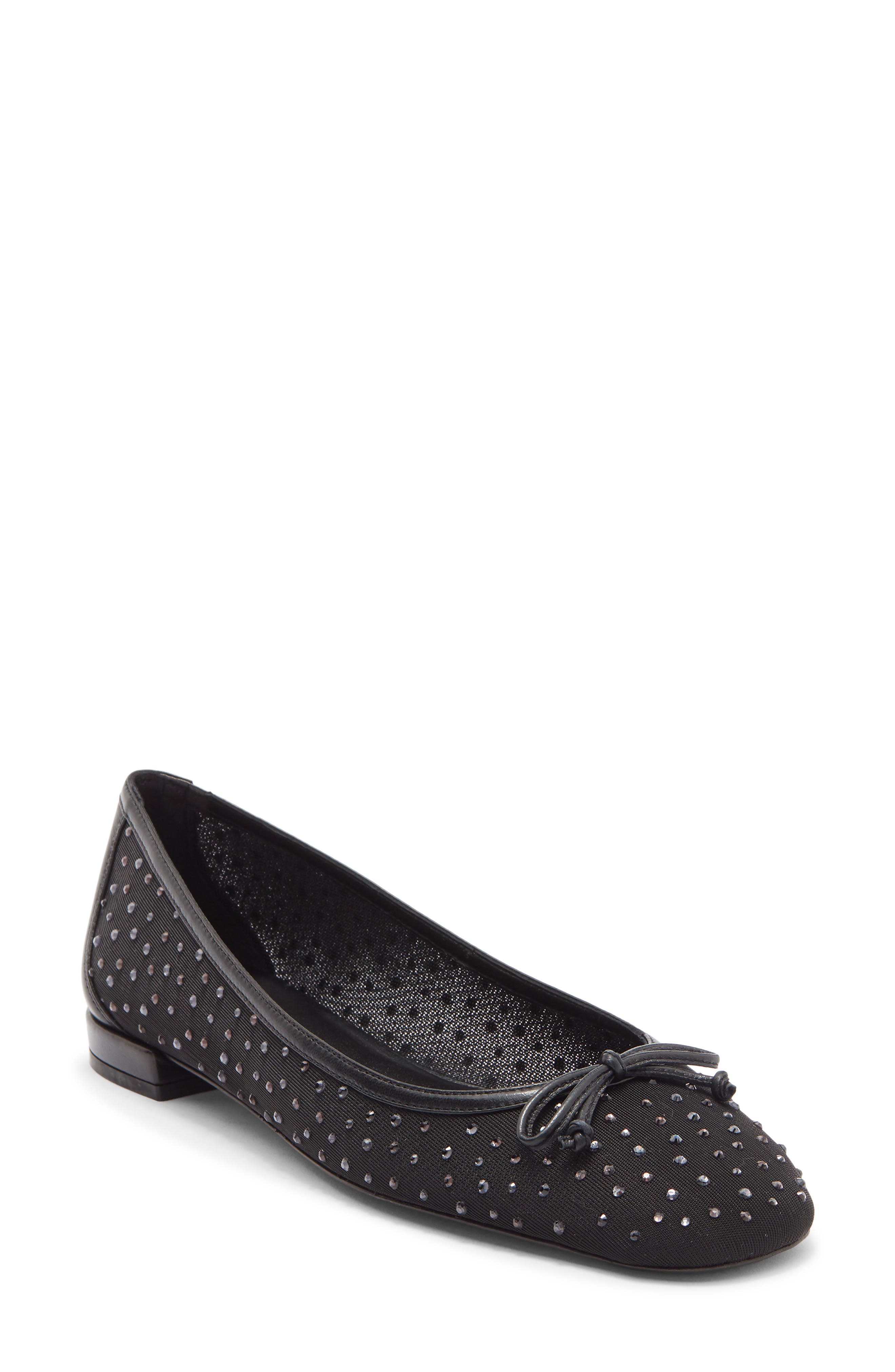 Stuart Weitzman Arabella Ballet Flat, Main, color, Black