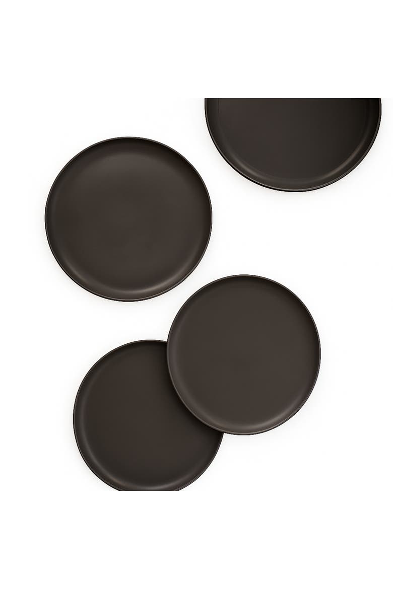 Le Gourmand Dinnerware Set, 16 Pieces, Alternate, color, Matte Black