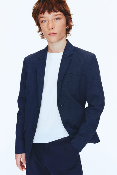 Linen-blend jacket