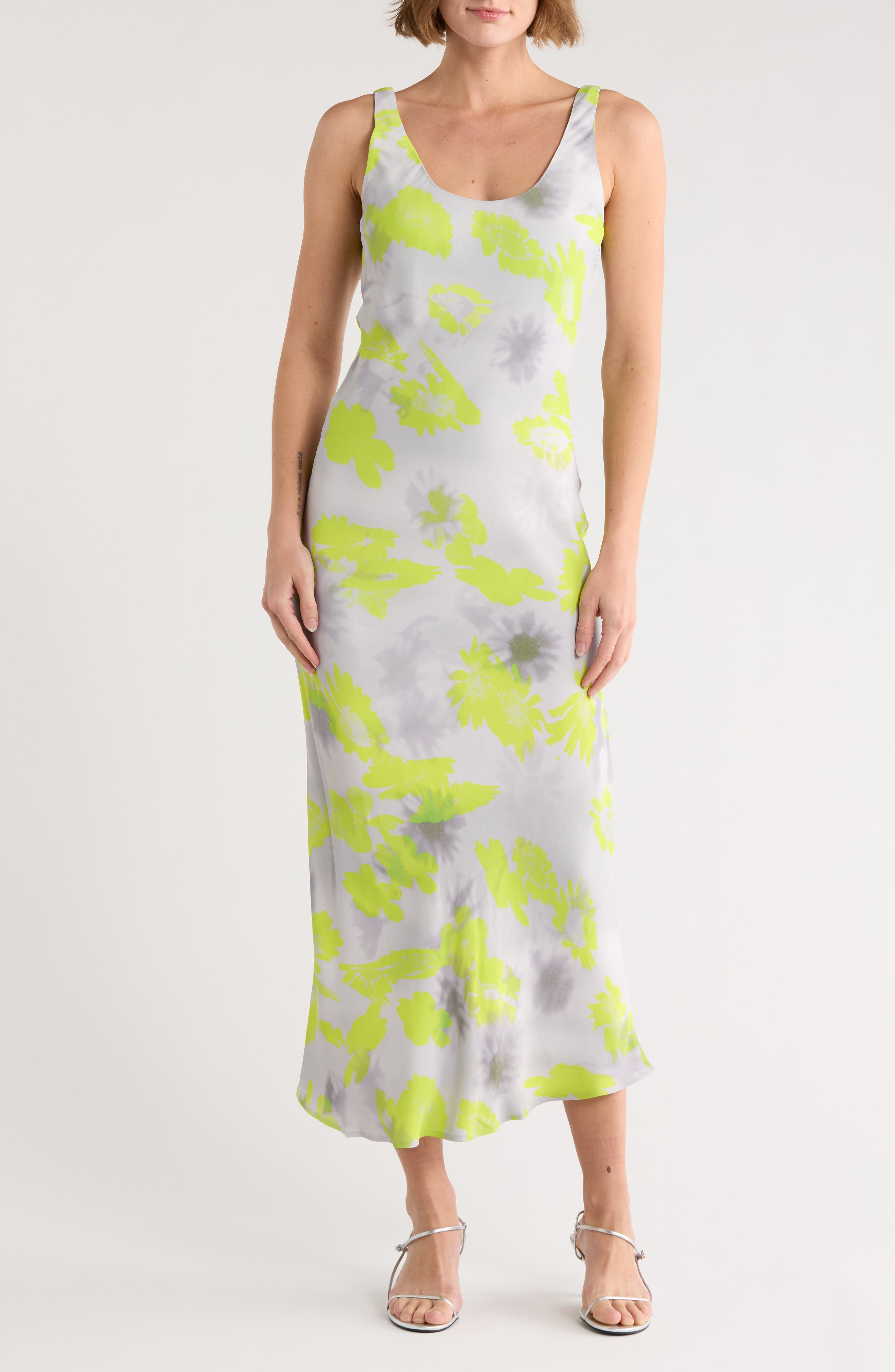 Topshop Print Satin Slipdress
