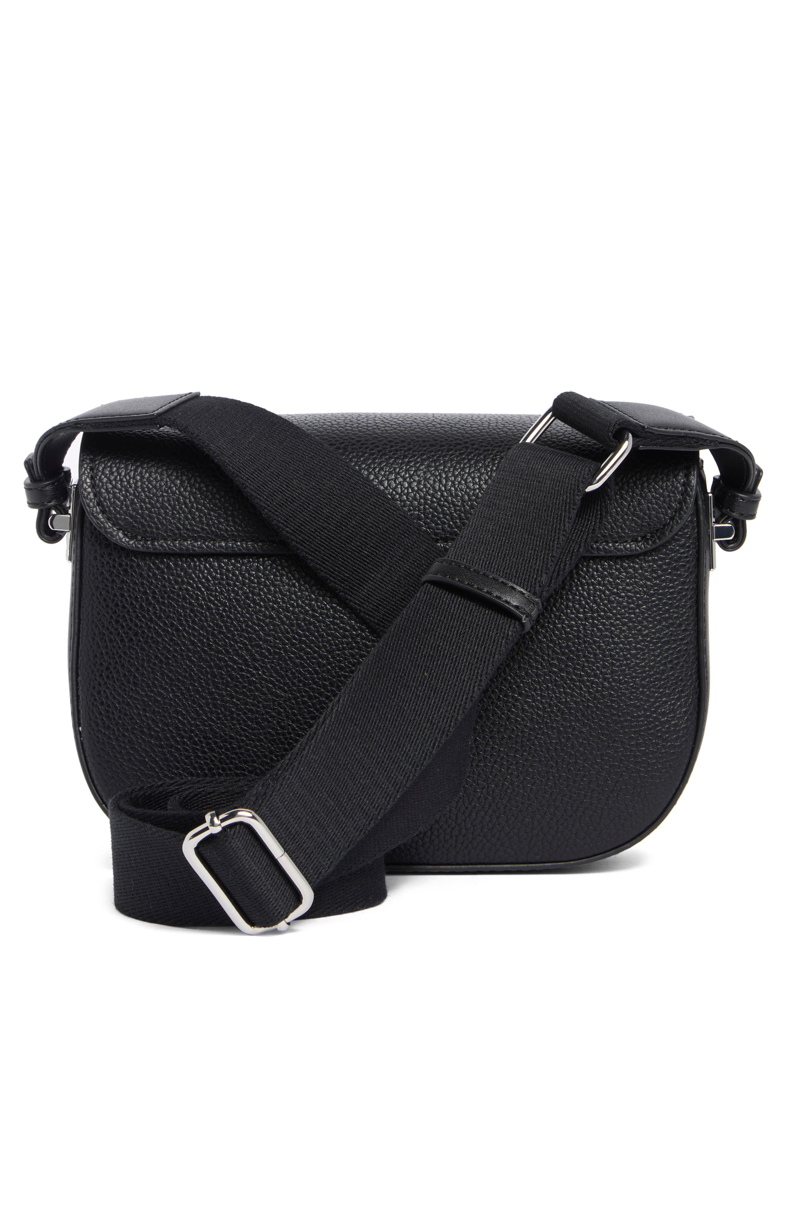 Calvin Klein Evee Crossbody Bag, Alternate, color, Black/ Silver