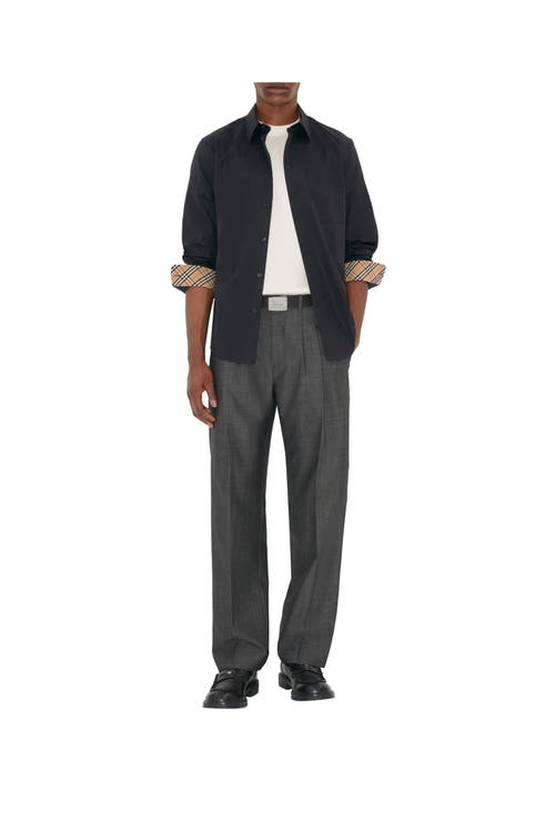 Burberry Sherfield Equestrian Knight Stretch Cotton Poplin Button-up Shirt