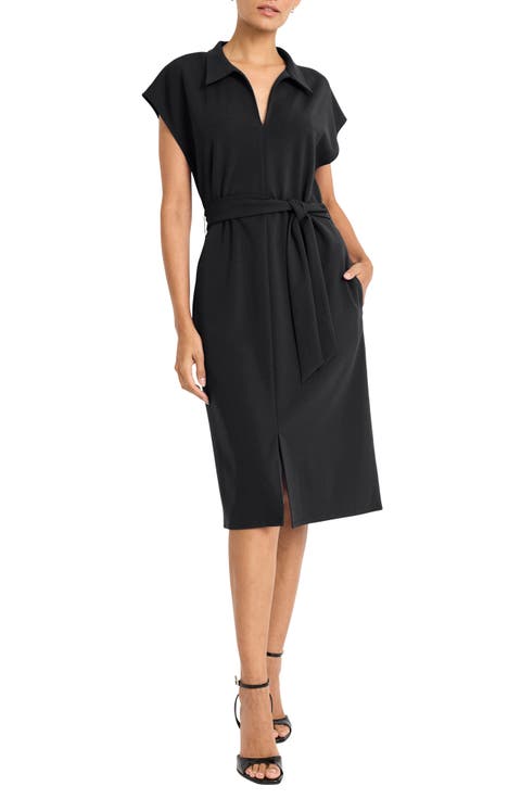 Collared Midi A-Line Dress